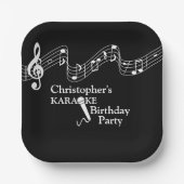 カラオケパーティーミュージカルスケールマイク ペーパープレート (正面)