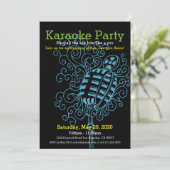 カラオケパーティー招待状 グリル アイコン 招待状 (スタンド正面)