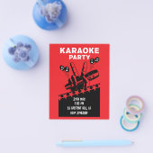 カラオケパーティー招待状 チラシ (シングル)
