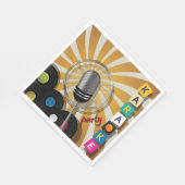 カラオケパーティー歌唱用ナプキン スタンダードランチョンナプキン (角)