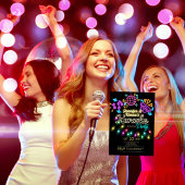 カラオケパーティー誕生日招待状 招待状