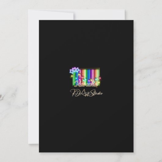 カラオケパーティー誕生日招待状 招待状 (裏面)