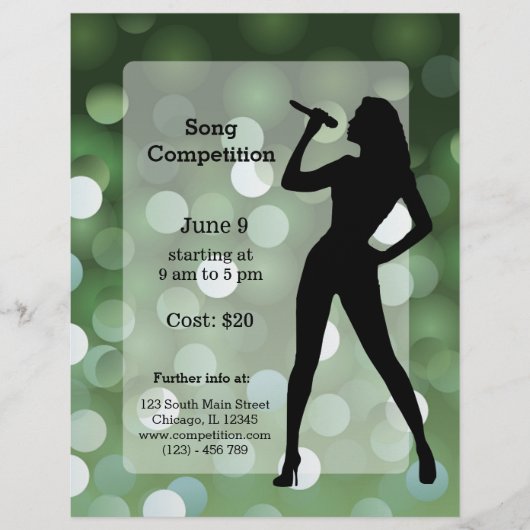 カラオケパーティー チラシ (正面)