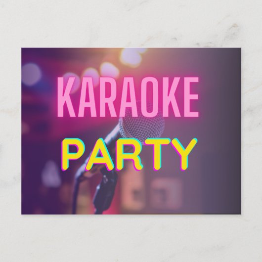カラオケパーティー ポストカード (正面)