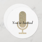 カラオケパーティー 招待状 (正面/裏面)