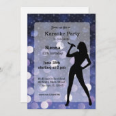 カラオケパーティー 招待状 (正面/裏面)