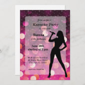 カラオケパーティー 招待状 (正面/裏面)