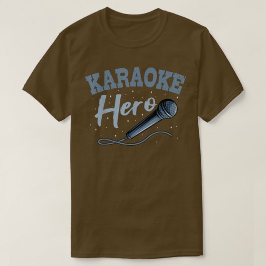 カラオケヒーローマイクシンガーKTV音楽愛好家 Tシャツ (デザイン正面)