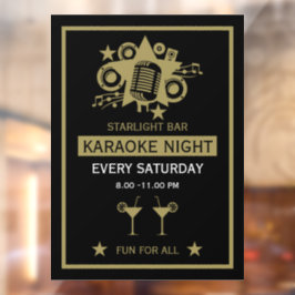 カラオケプロモーション壁 ウィンドウサイン