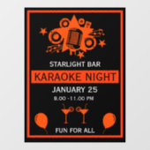 カラオケプロモーション壁 ウィンドウサイン (シート)