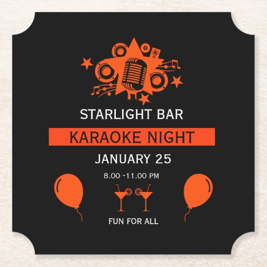 カラオケプロモーション壁 ペーパーコースター (正面)