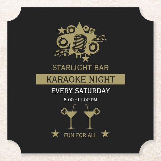 カラオケプロモーション壁 ペーパーコースター (正面)