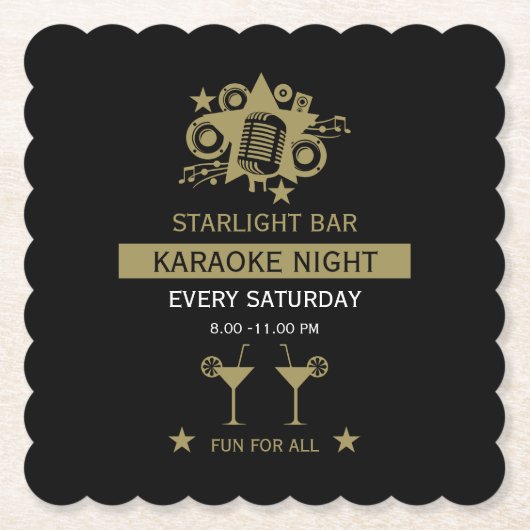 カラオケプロモーション壁 ペーパーコースター (正面)