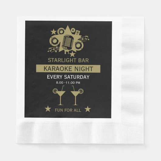 カラオケプロモーション壁 縁ありランチョンナプキン (正面)