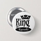 カラオケボタンのキング 缶バッジ (正面&裏面)