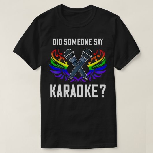 カラオケマイクギフト機音楽歌手 Tシャツ (デザイン正面)