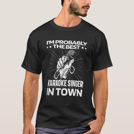 カラオケマイクパーティー歌唱歌唱者カラオケ Tシャツ (正面)
