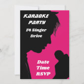 カラオケレトロパーティーテーマ 招待状 (正面)