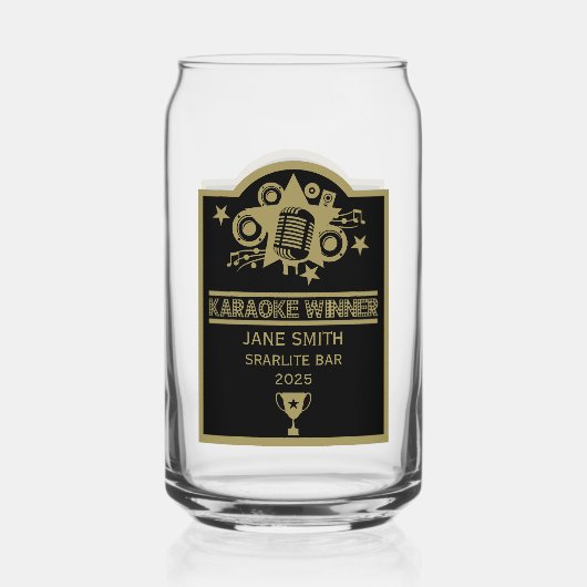 カラオケ勝者 ガラス缶 (正面)