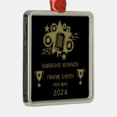 カラオケ勝者 メタルオーナメント (右)