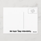 カラオケ危険 – はがき (裏面)