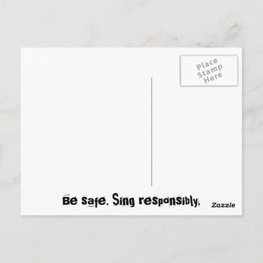 カラオケ危険 – はがき (裏面)