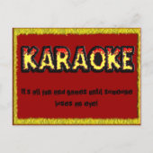 カラオケ危険 – はがき (正面)