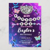 カラオケ時代のパーティー招待状 招待状 (正面/裏面)