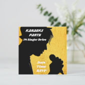 カラオケ歌唱レトロパーティーテーマ 招待状 (スタンド正面)