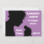 カラオケ歌唱レトロパーティーテーマ 招待状 (正面)
