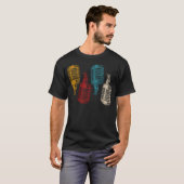 カラオケ歌唱者カラオケ4レトロマイク Tシャツ (正面フル)