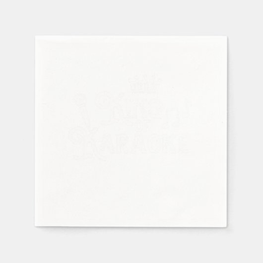 カラオケ歌唱音楽マイクマイクギフトのキング スタンダードカクテルナプキン (正面)