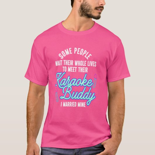 カラオケ歌手の夫婦結婚結婚80年代R Tシャツ (正面)