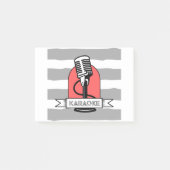 カラオケ王様またはクイーン歌手の音楽演奏家 ポストイット (正面)