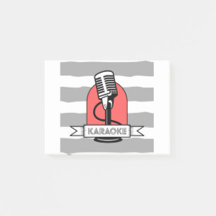 カラオケ王様またはクイーン歌手の音楽演奏家 ポストイット