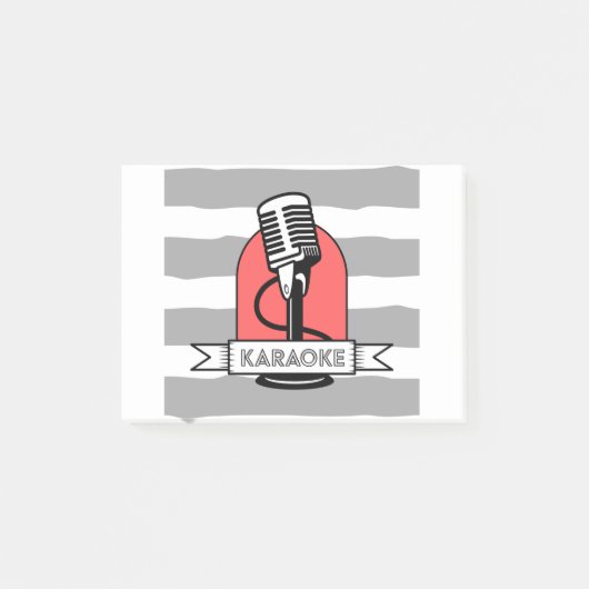 カラオケ王様またはクイーン歌手の音楽演奏家 ポストイット (正面)