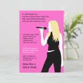 カラオケ誕生日歌唱10代の若者10代のブロンドガール 招待状 (スタンド正面)