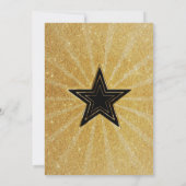 カラオケ金ゴールドナイトバースデーパーティーの招待状 招待状 (裏面)