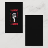 カラオケ音楽ギフトはバーの歌手のカラオケの伝説を歌います 名刺 (正面/裏面)