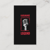 カラオケ音楽ギフトはバーの歌手のカラオケの伝説を歌います 名刺 (正面)