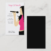 カラオケ音楽DJのサービス業カード 名刺 (正面/裏面)