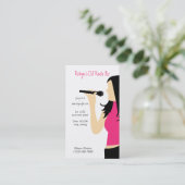 カラオケ音楽DJのサービス業カード 名刺 (スタンド正面)