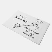 "カラオケ"は、音楽感覚が聞こえるもののようにです ドアマット (アングル)