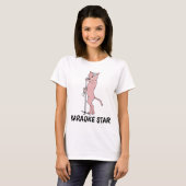カラオケ スター ネコ Tシャツ (正面フル)