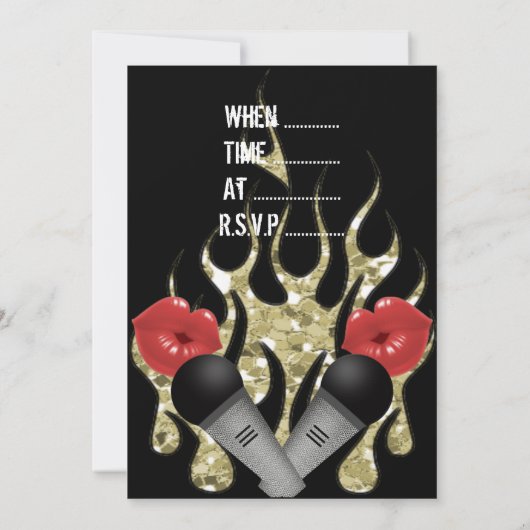 カラオケ – 招待状 (裏面)