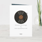 カラオケLPのレコードの挨拶状 カード (裏面)