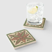 カラカウアハワイアントロピカルタパKL301 ストーンコースター (横)