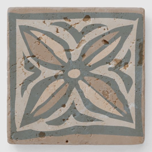 カラカウアハワイアントロピカルタパKL302 ストーンコースター (正面)