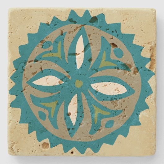 カラカウアハワイアントロピカルタパKL303 ストーンコースター (正面)