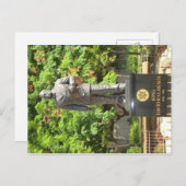 カラカウア王像、ホノルル、ハイ ポストカード (正面/裏面)